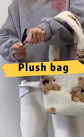 Bolsa de ombro fofa e adorável com bolso de PVC transparente